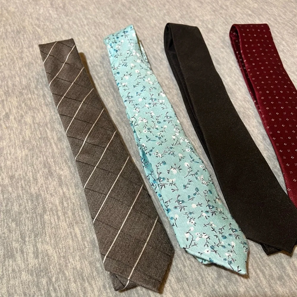 Neckties ties formal men’s business wear set of 4 multicolor‎ various brands